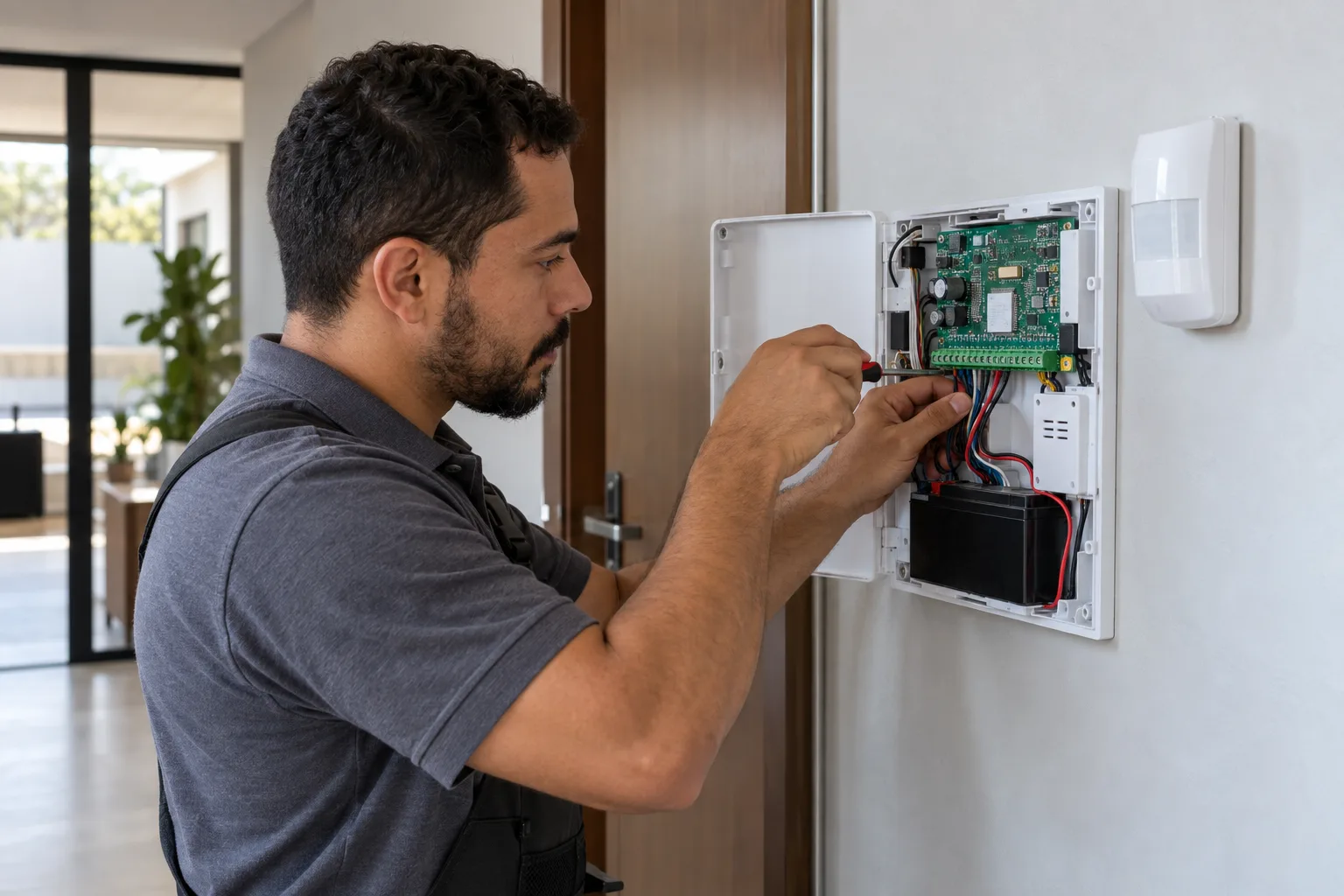 Imagem ilustrativa de configuração de sistema de alarme